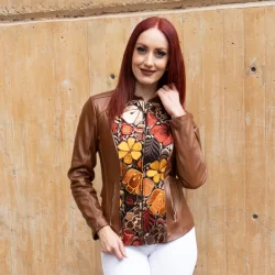 Ana café con bordado